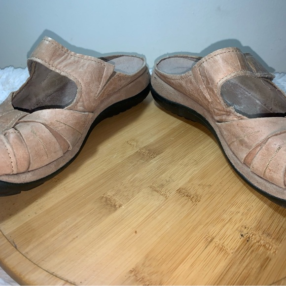 Romika Sandals Slides Women’s Size 10 Sz 41 Beige Hook & Loop Strap Leather - Picture 5 of 8